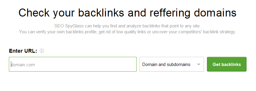 check backlinks referring domain