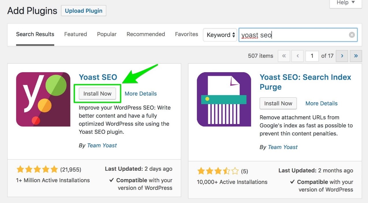 install yoast seo plugin in wordpress