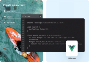 App sign in interface, file.vue