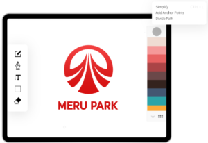 Logo design red (meru park)