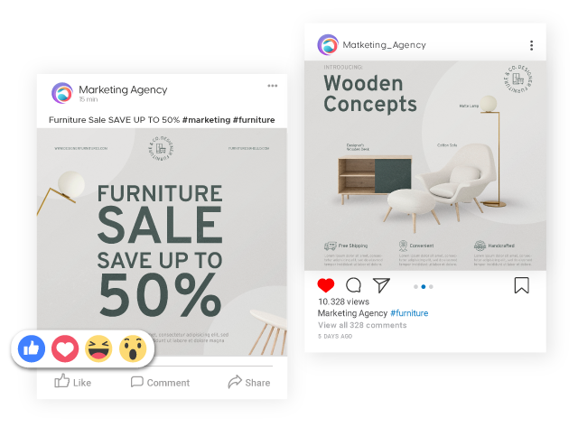 Further sales up to 50%, creative agency Malaysia design of social media content