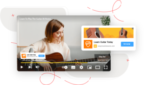 Video content marketing banner with Youtube ads