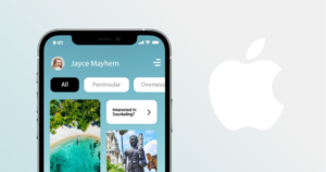 Apple mobile app developer with the design of a tourism app