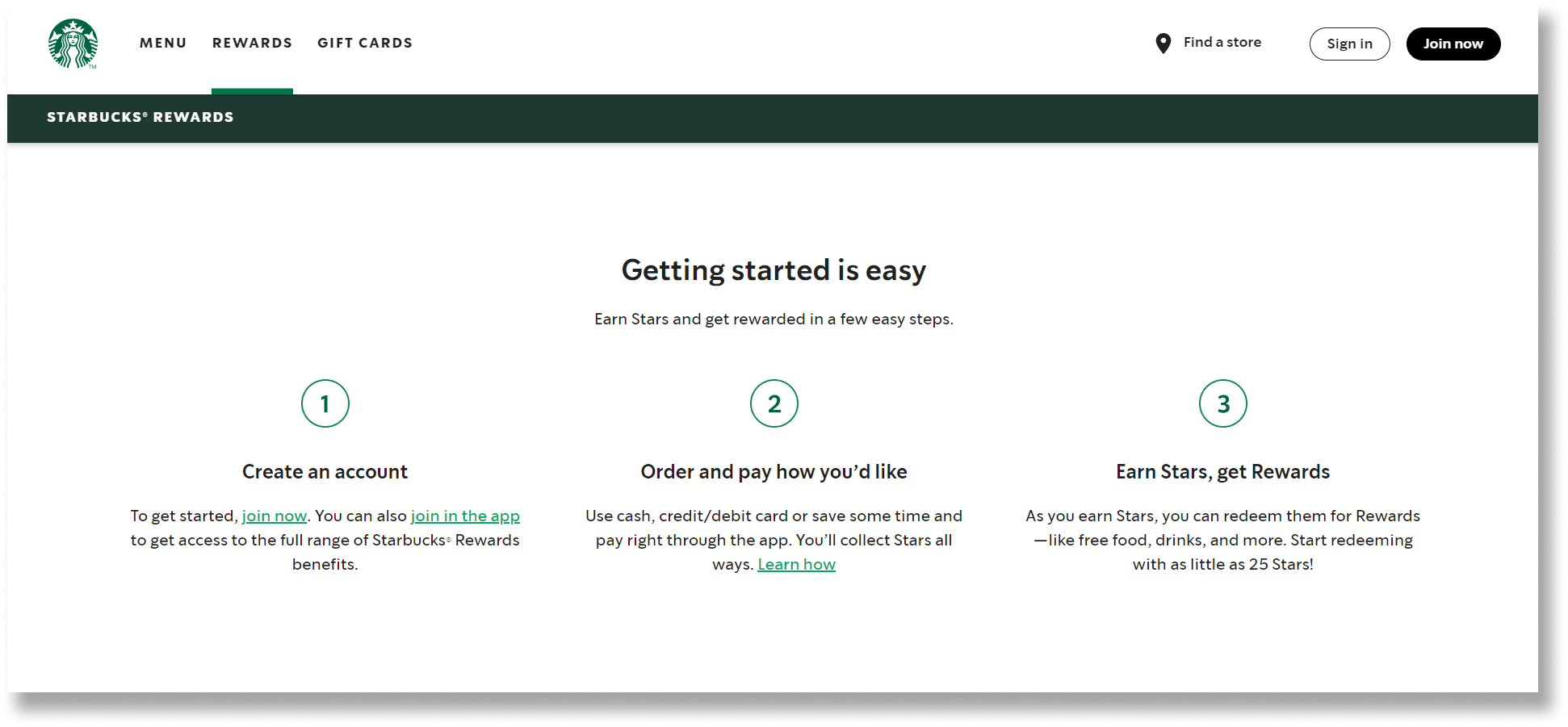 example of loyalty program by starbuck reward