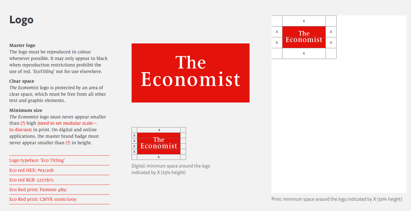 The Economist's brand style guide