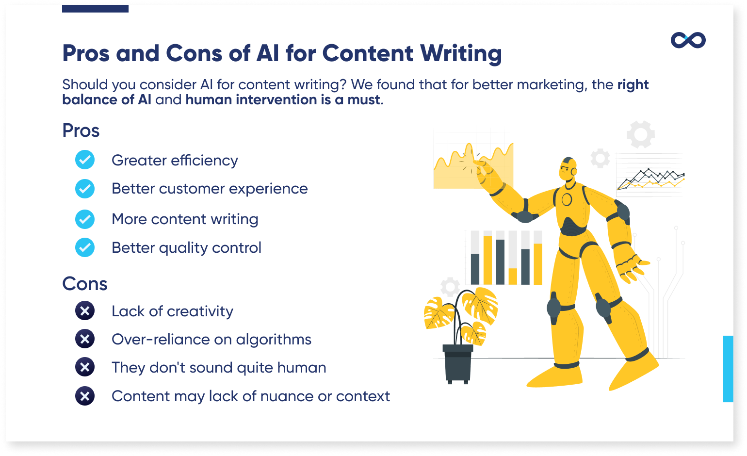 pros and cons of AI for content writing