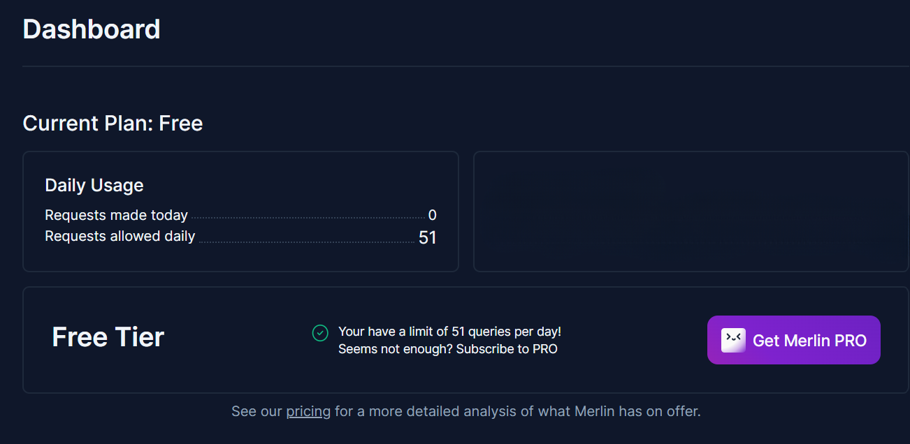 Merlin free plan