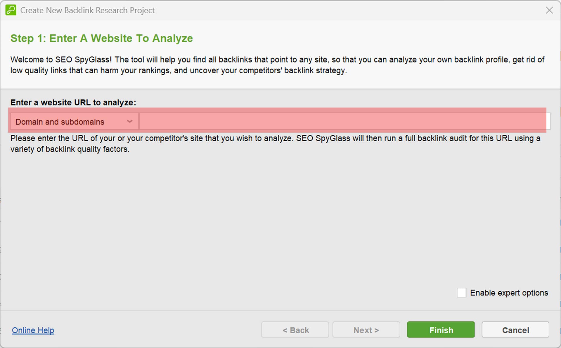 A screenshot of competitor website analysis using Rank Tracker