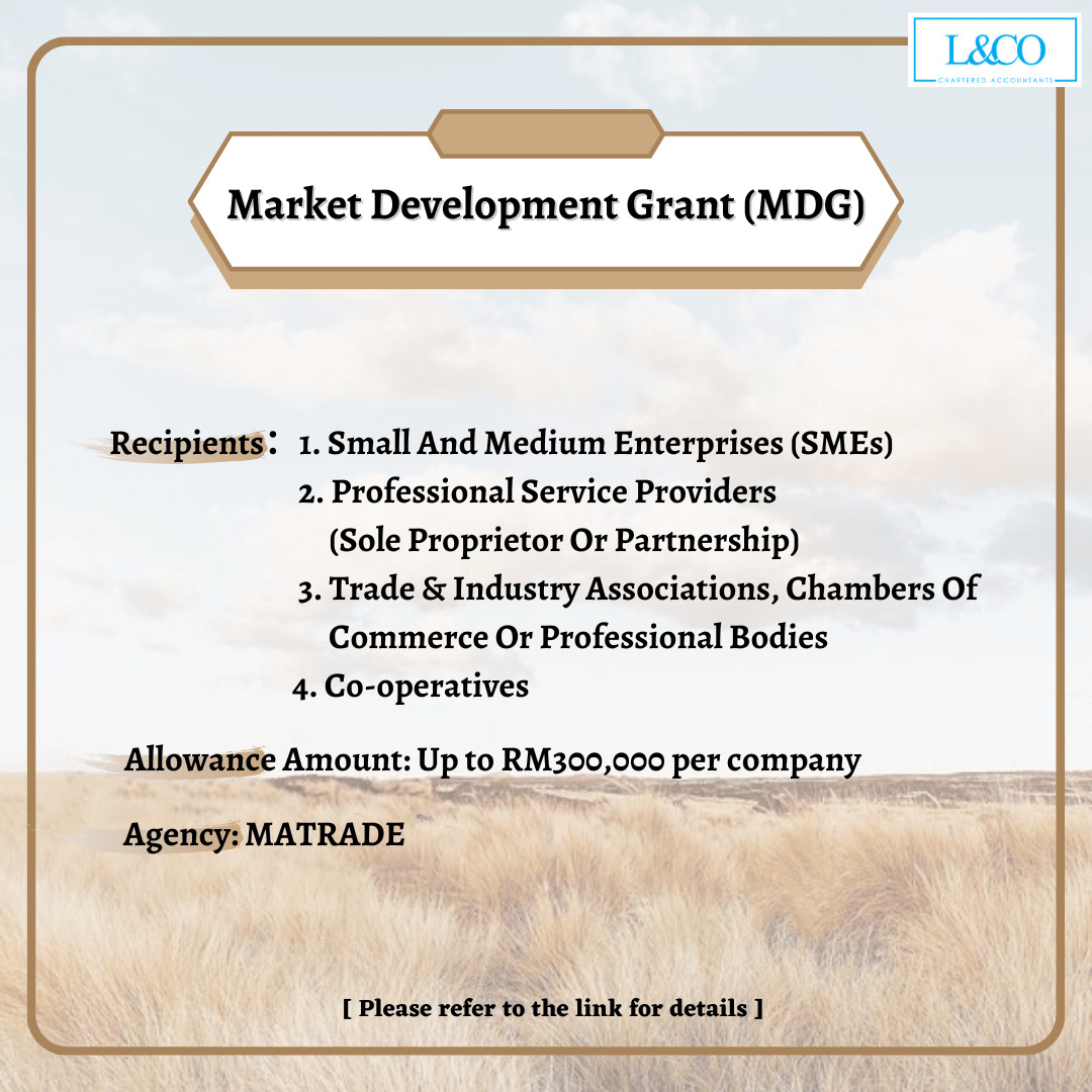 Market Development Grant details