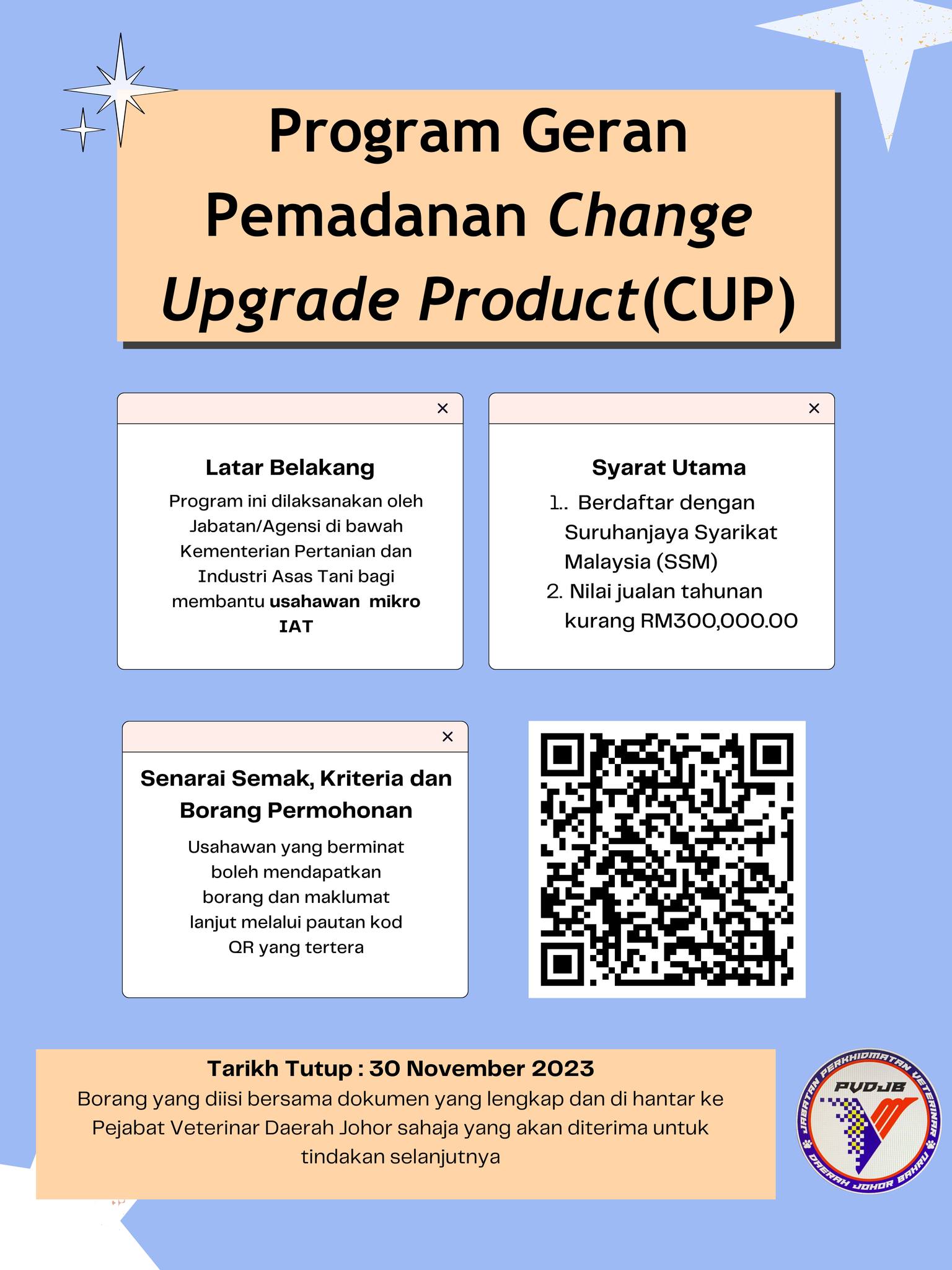 Program geran padanan change upgrade product