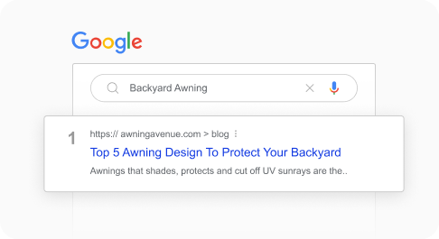google backyard awining