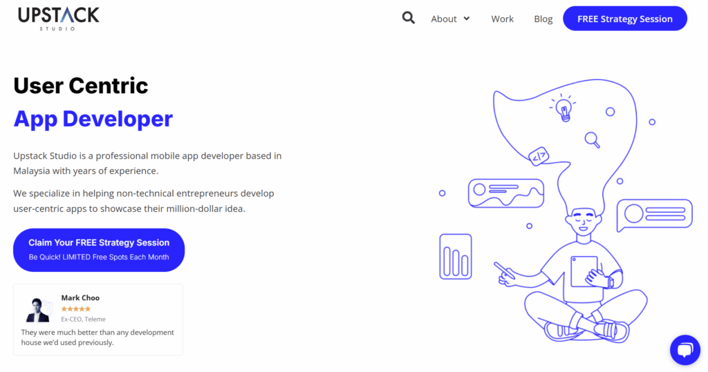 Upstack studio website banner