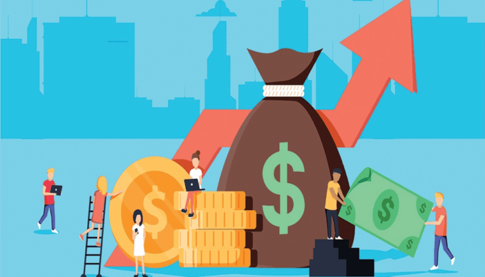 A vector of increasing revenue