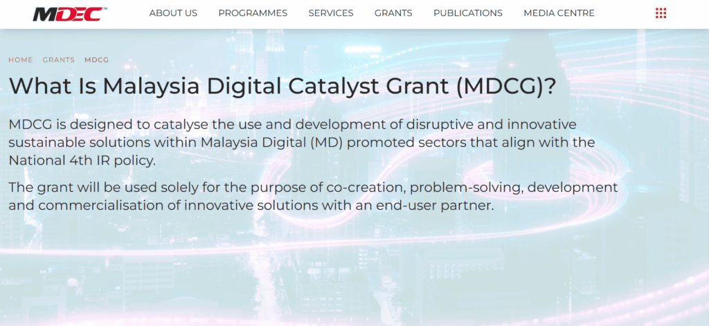 MCDG SME Grant