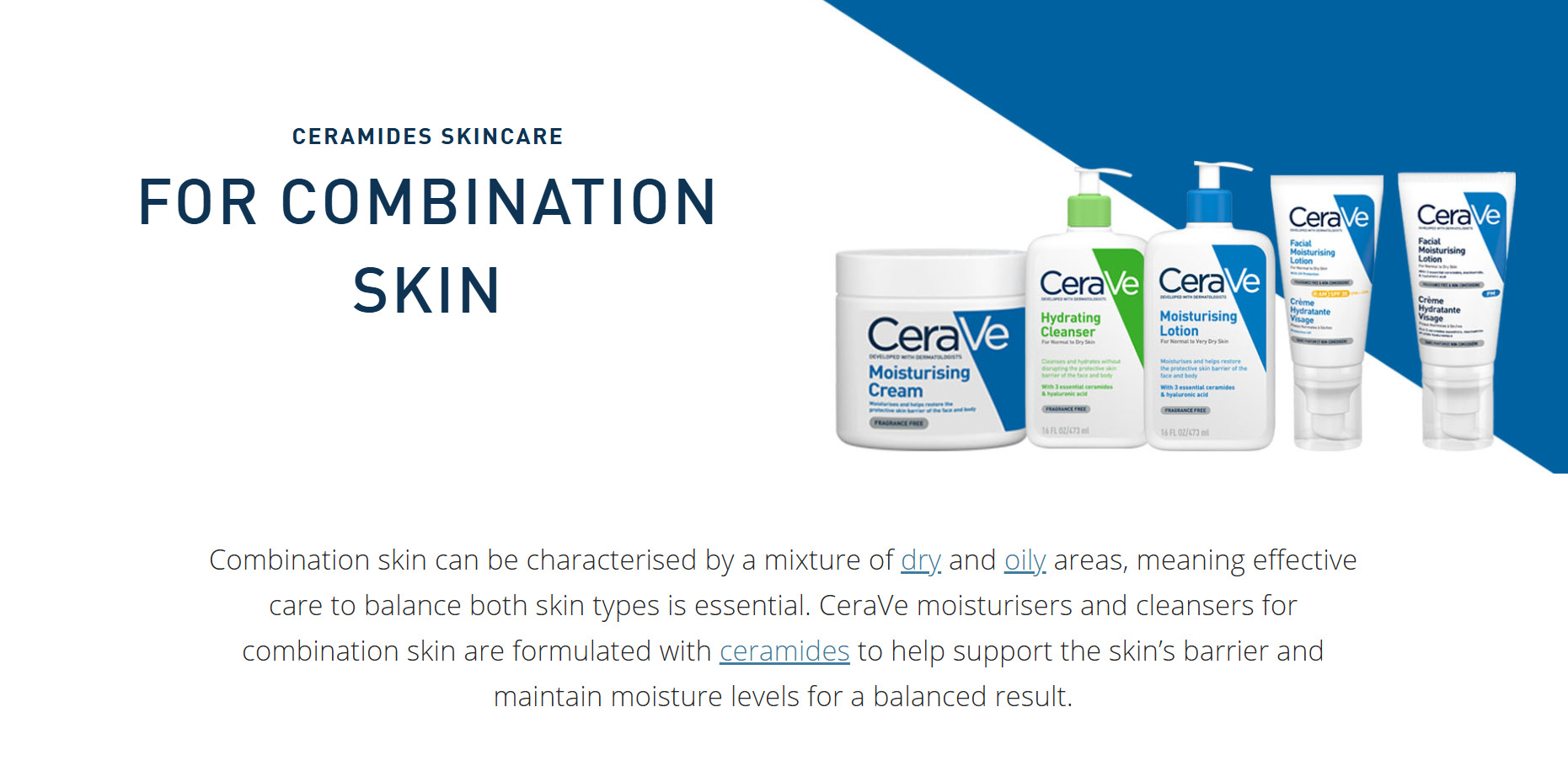Cerave combination skin product description