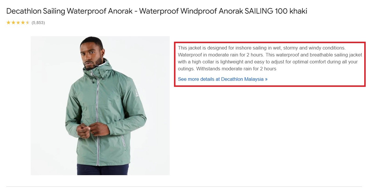 example of an excellent product description