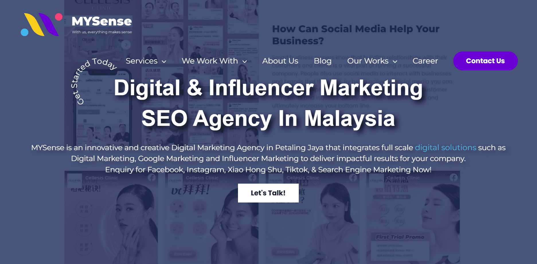 mysense website homepage