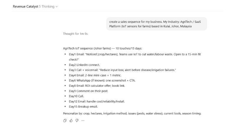 Respond of Revenue Catalyst