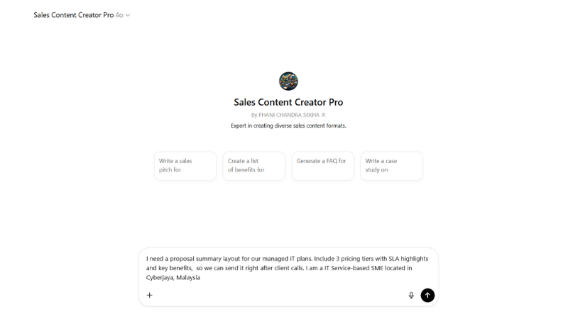 Sales Content Creator Pro