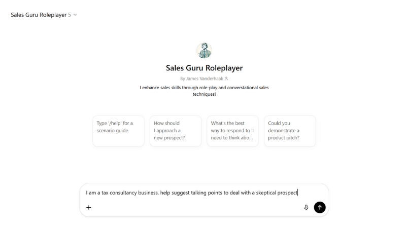 Sales Guru Roleplayer